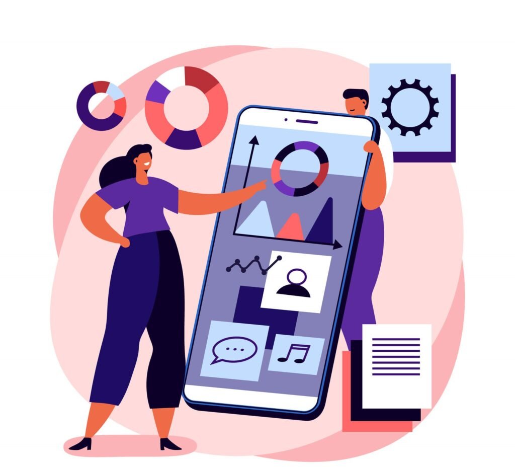 5615737_2895557 (2) (1) - Web24hub cartoon of persons with large mobile